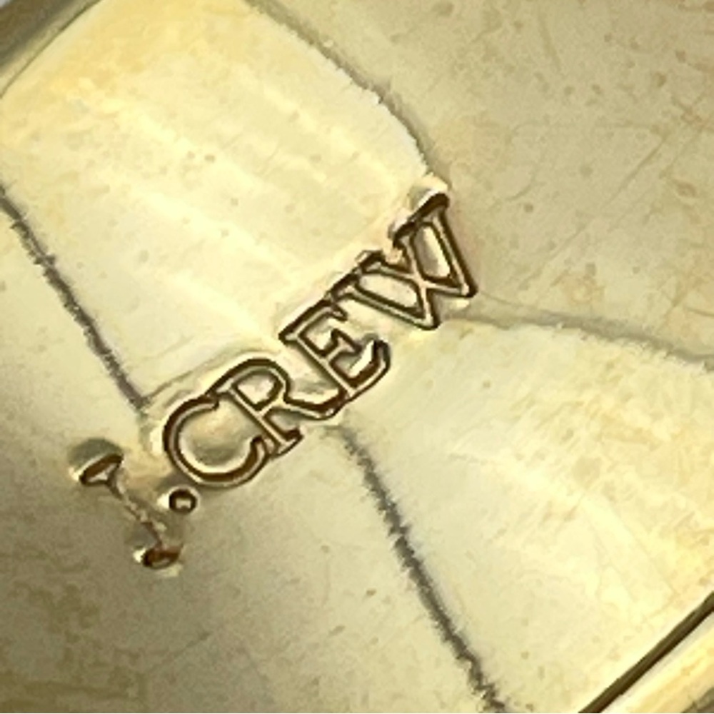 J.Crew Wide Enamel Bangle Bracelet – Neutral/Gold Tone, Size 7.5 - Picture 2 of 6